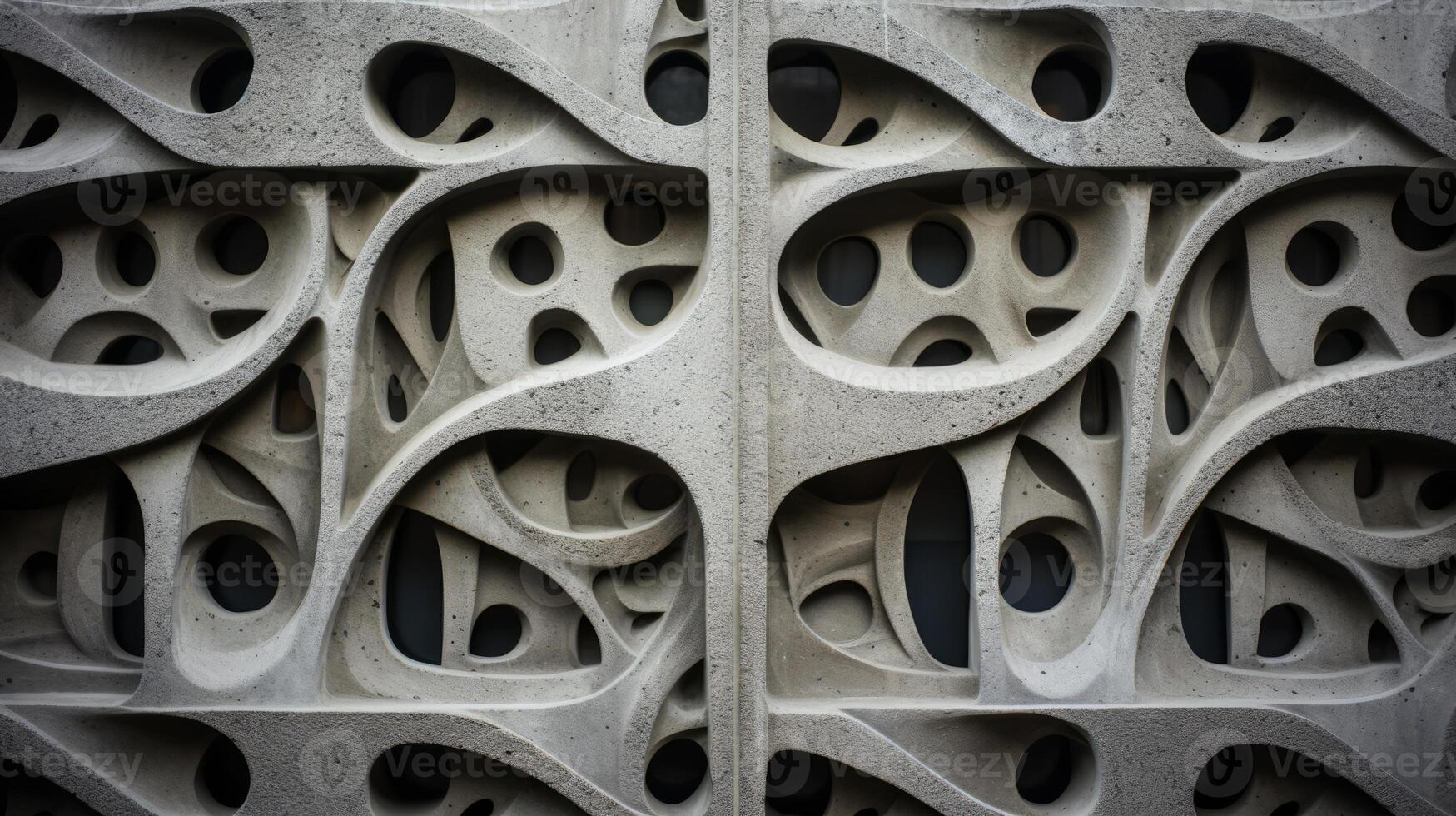AI generated A closeup of brutalist concrete with intricate details. Generative AI photo