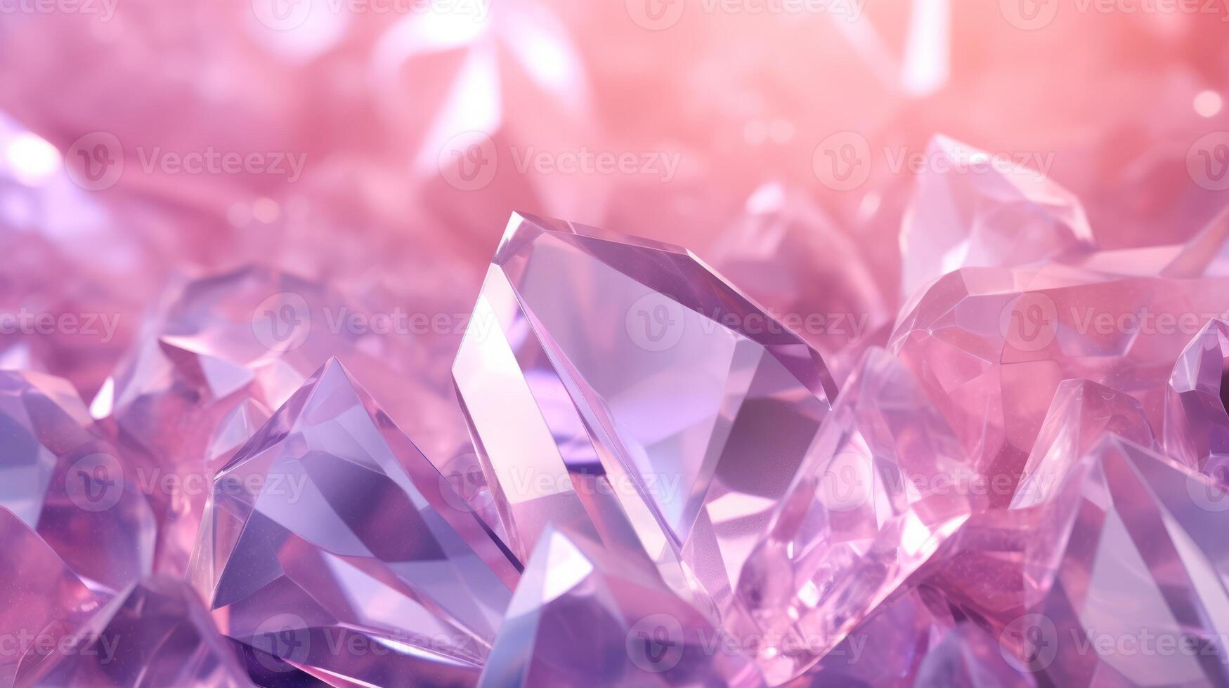 AI generated A crystallized gem pink background with sparkling facets. Generative AI photo