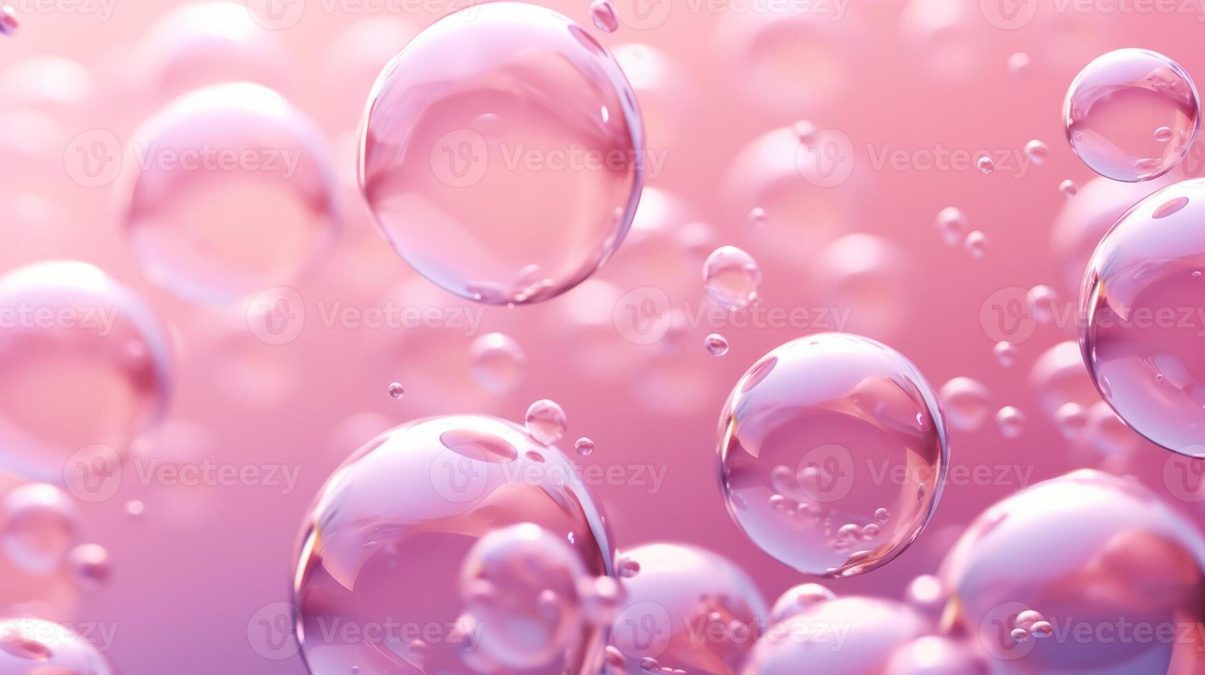 AI generated A dreamy underwater pink background with floating bubbles. Generative AI photo