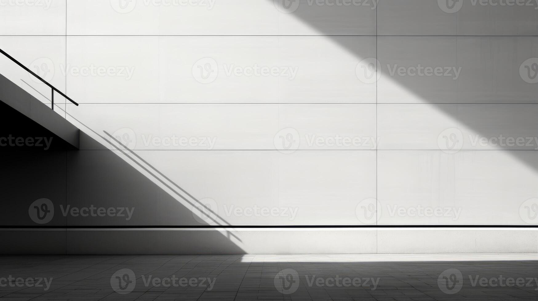 AI generated A minimalist monochrome composition with clean lines. Generative AI photo