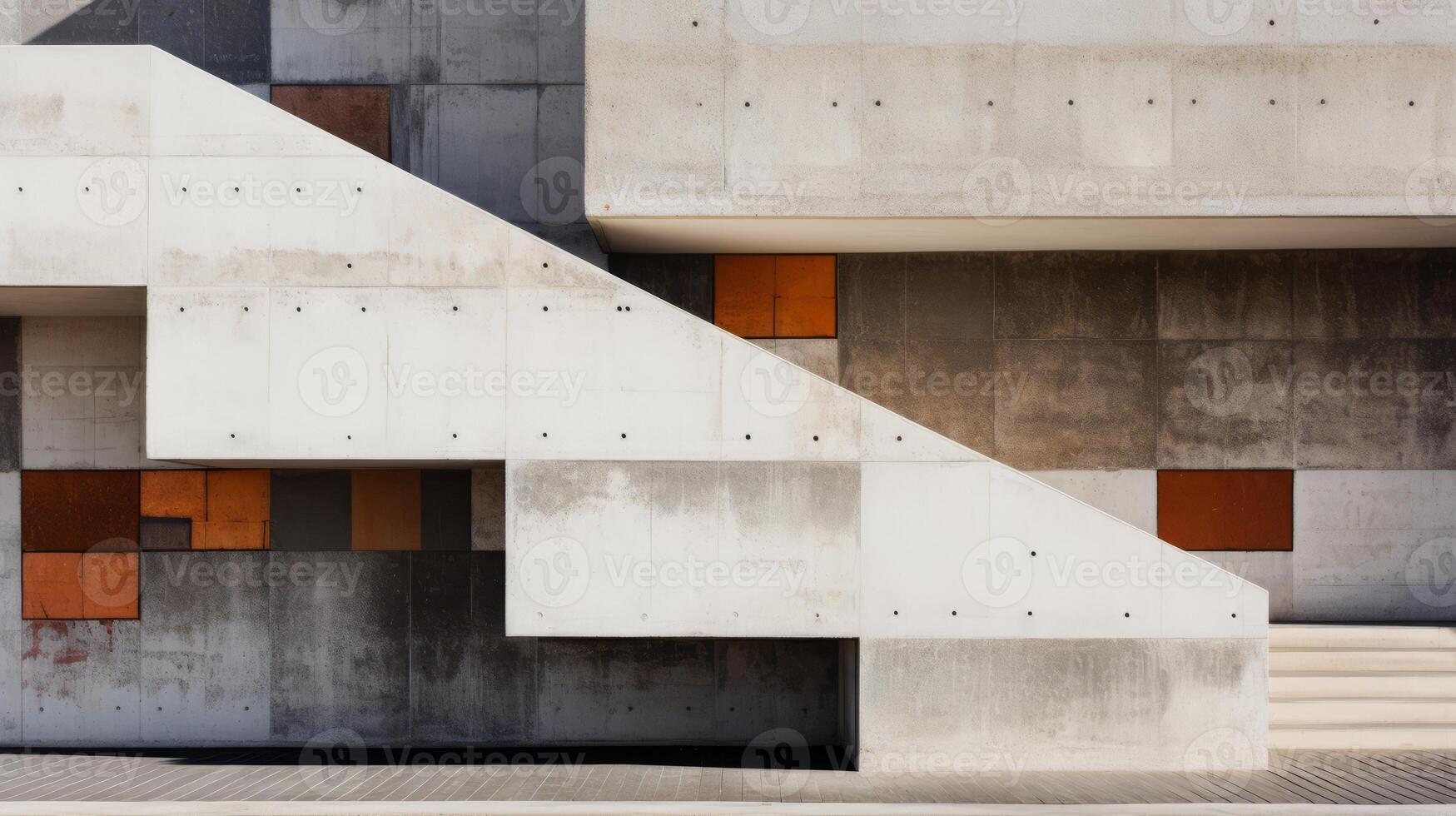 AI generated An abstract composition exploring the essence of brutalist design. Generative AI photo