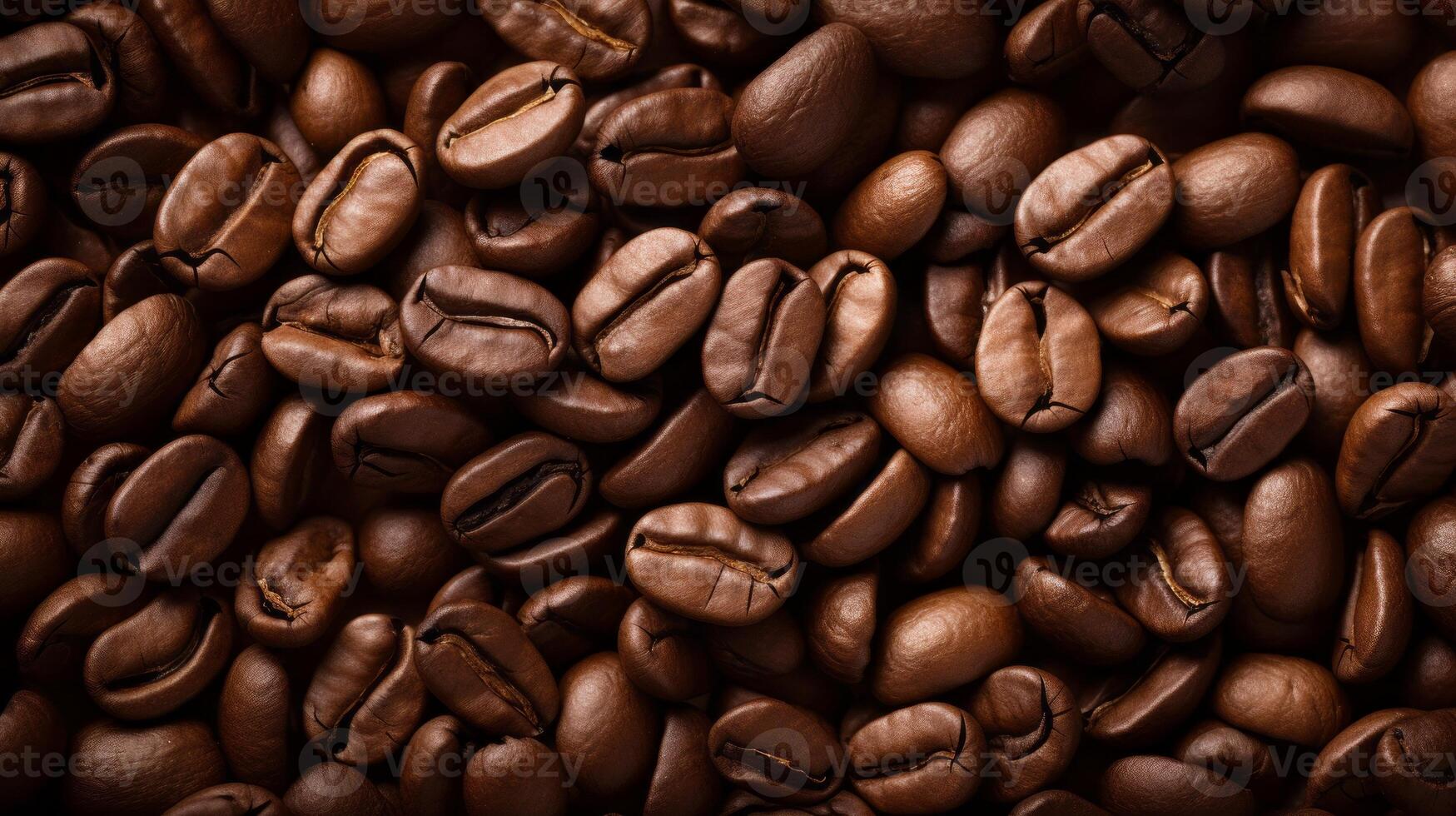 AI generated Coffee beans forming swirling pattern. Generative AI photo