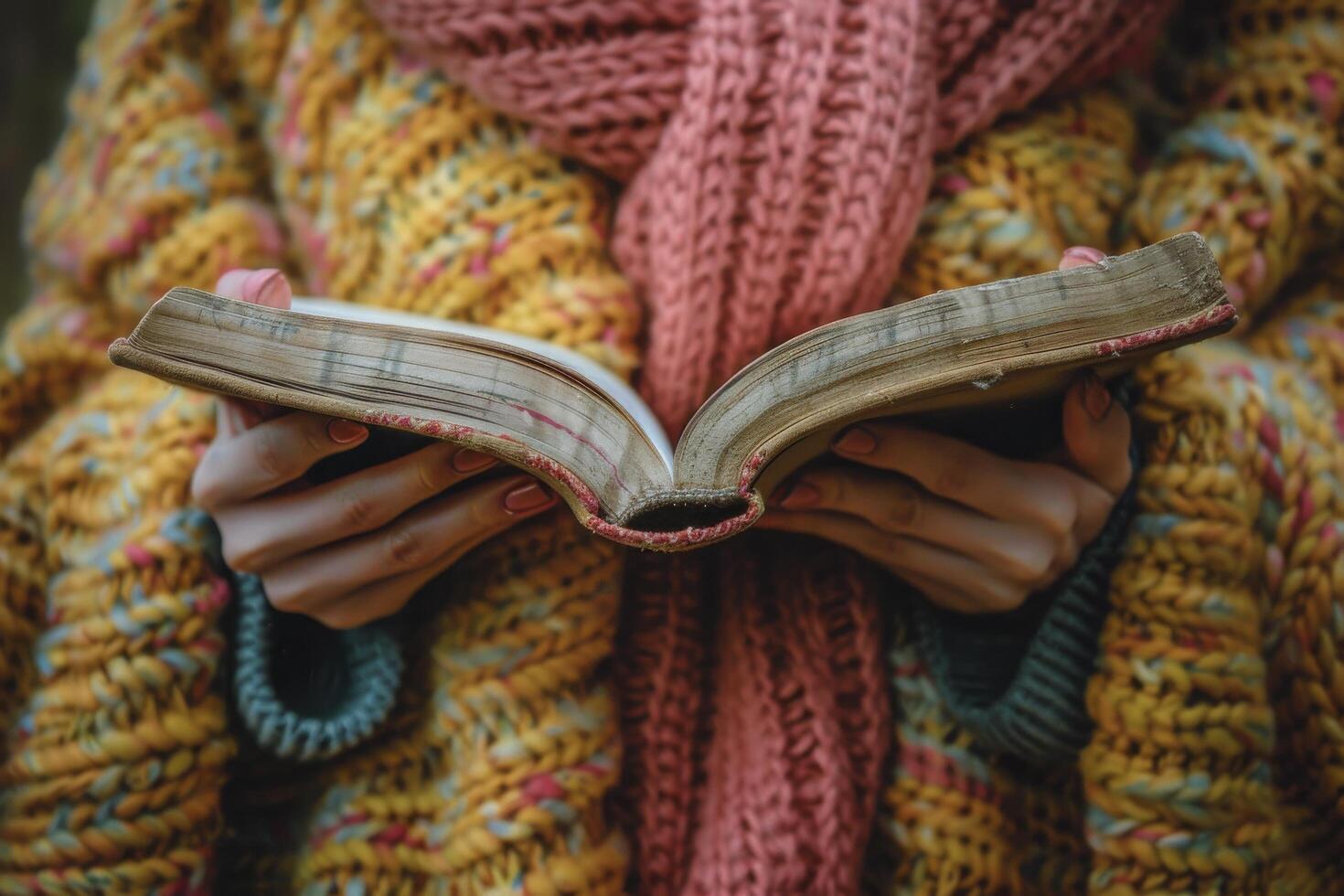 AI generated Person Holding a Book photo