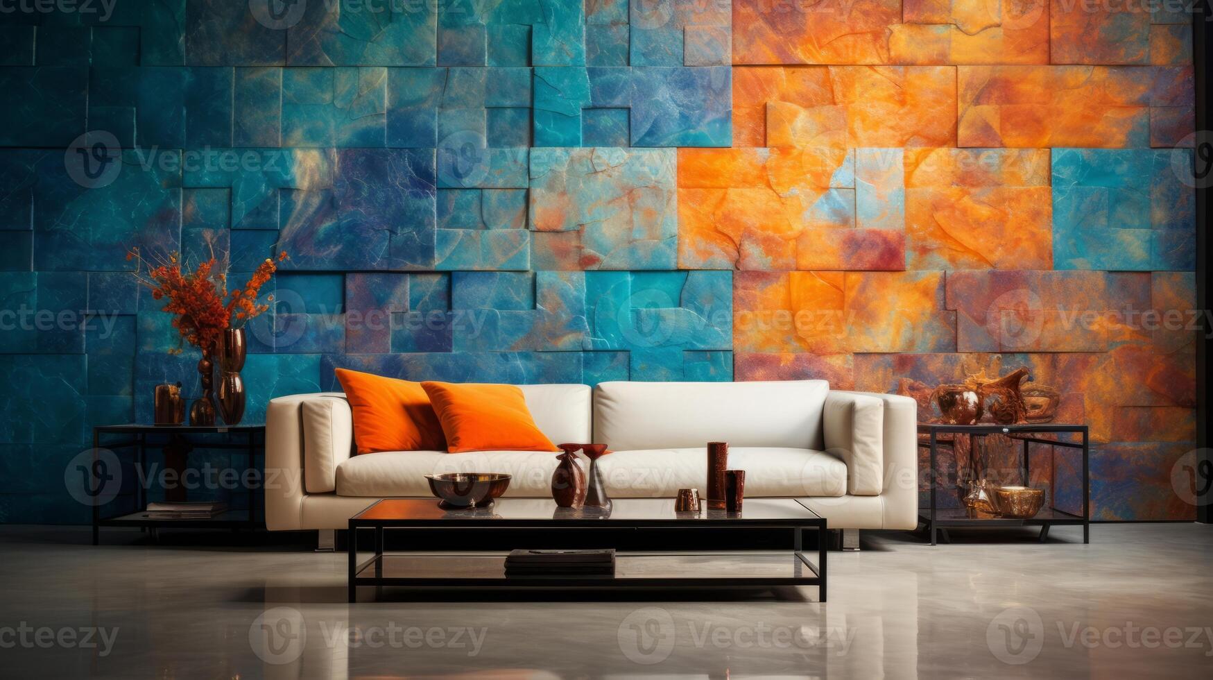 AI generated Intense captivating mosaic of dynamic colors. Generative AI photo