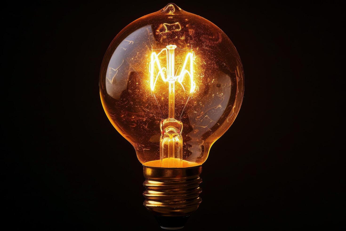 AI generated Light Bulb With Letter M photo