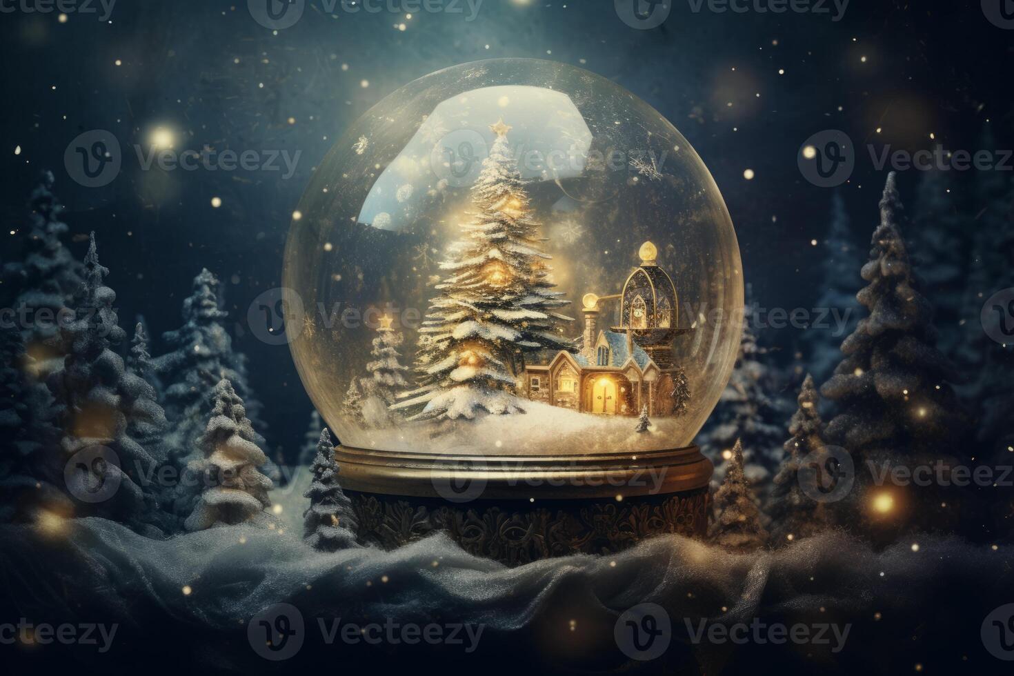 AI generated Surreal concept of holiday magic. Generative AI photo