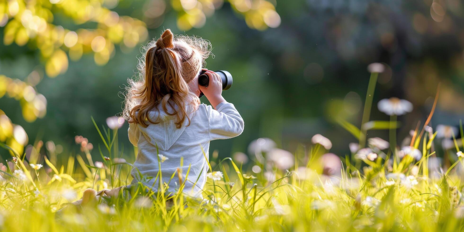 AI generated Little Girl Taking Photo With Cell Phone