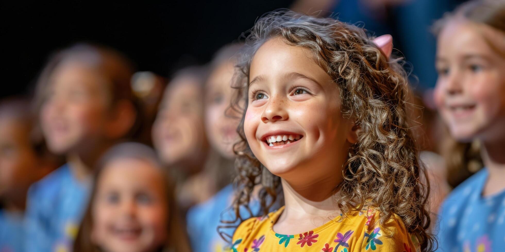 AI generated Group of Little Girls Standing Together photo