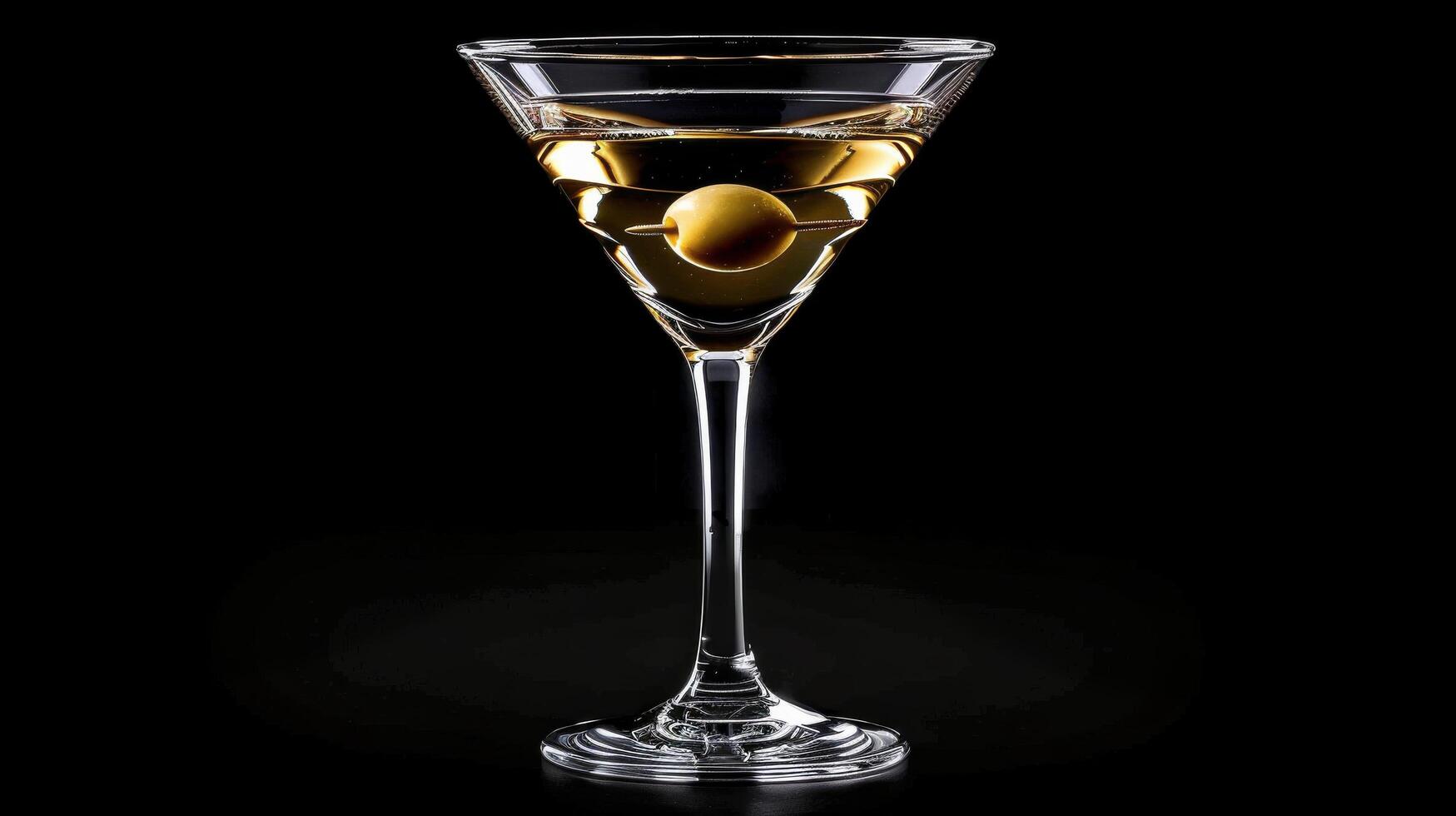 AI generated Martini Glass With Olive photo