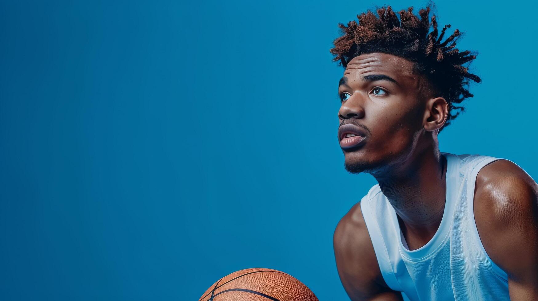 ai generado hombre con rastas participación un baloncesto foto