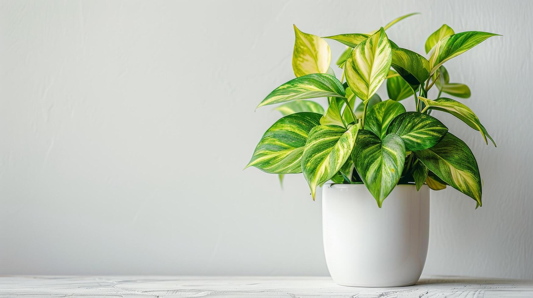 ai generado un en conserva planta con verde hojas en un blanco antecedentes foto