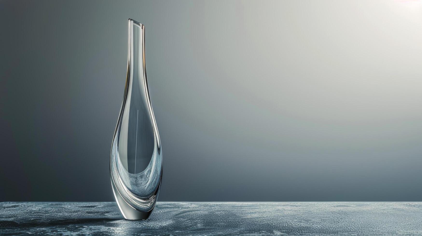AI generated Silver Vase on Table photo