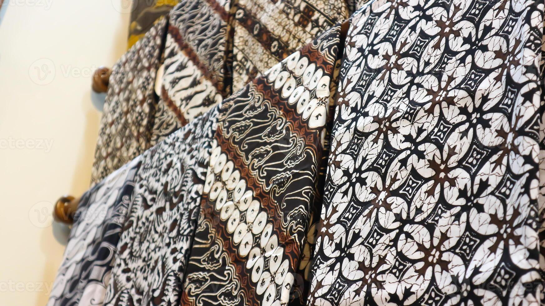 Traditional batik native to Pekalongan, Central Java, Indonesia with elegant classic motifs photo