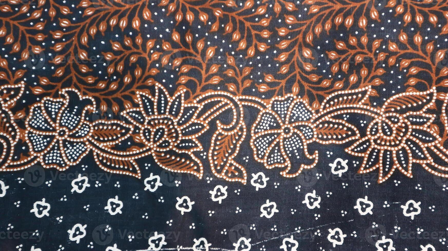 Traditional batik native to Pekalongan, Central Java, Indonesia with elegant classic motifs photo