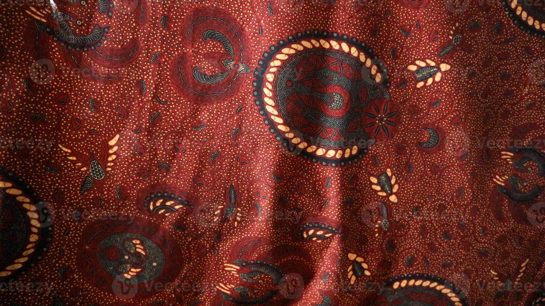 Traditional batik native to Pekalongan, Central Java, Indonesia with elegant classic motifs photo