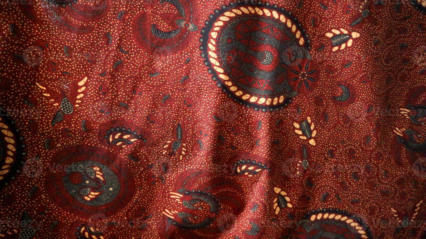 Traditional batik native to Pekalongan, Central Java, Indonesia with elegant classic motifs photo