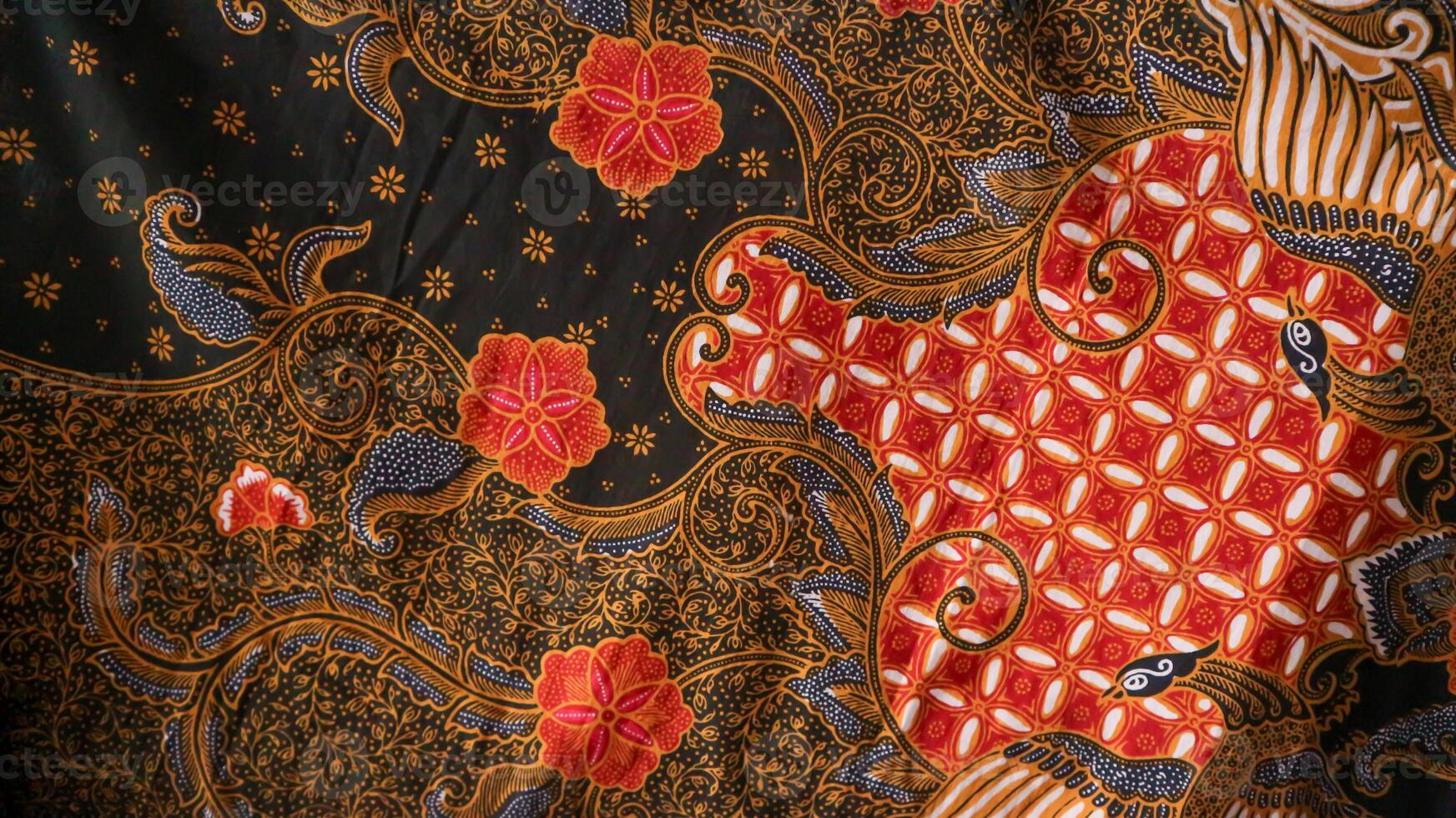 tradicional batik nativo a pekalongan, central Java, Indonesia con elegante clásico motivos foto