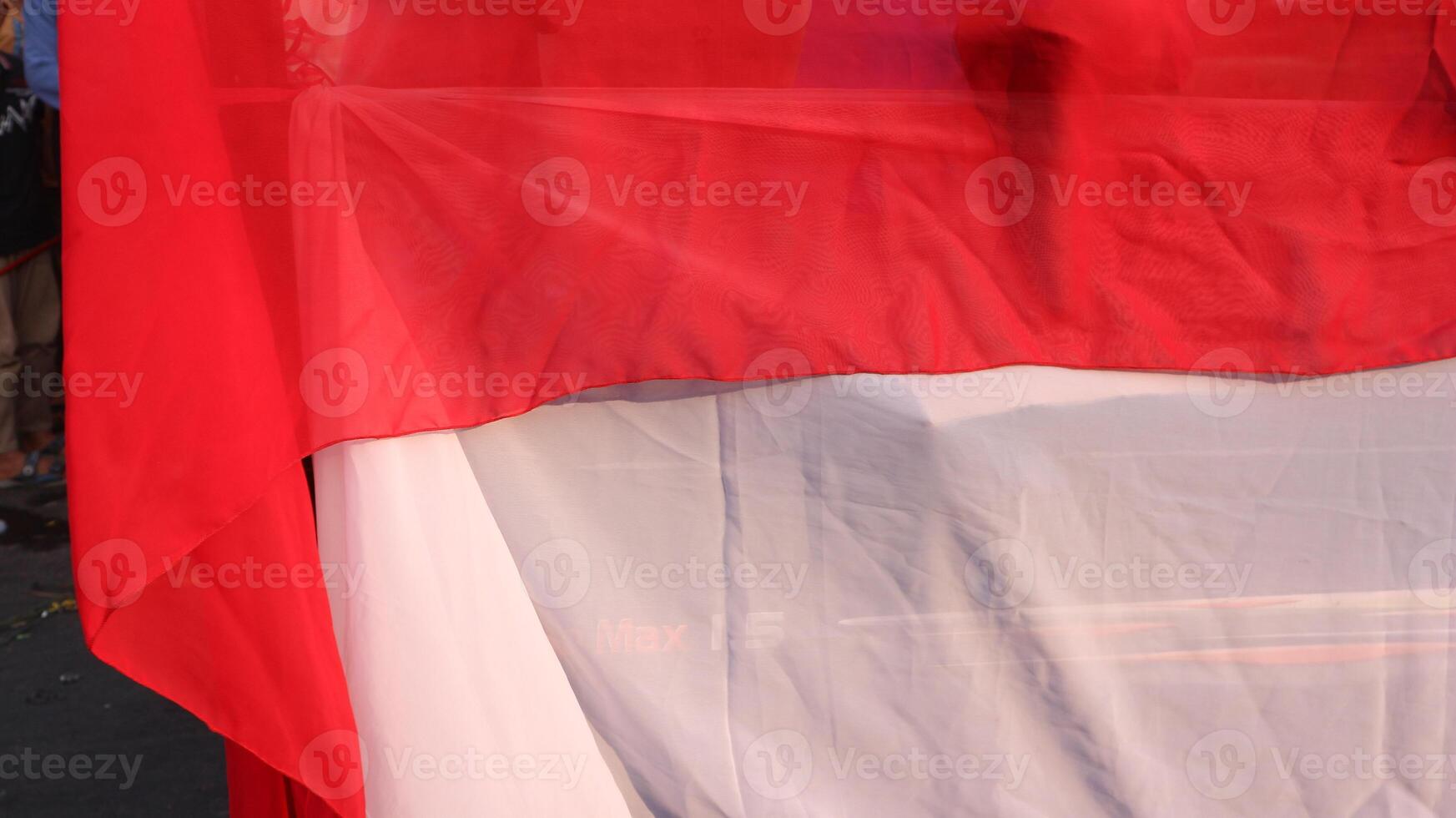 indonesia flags under blue sky independence day concept photo