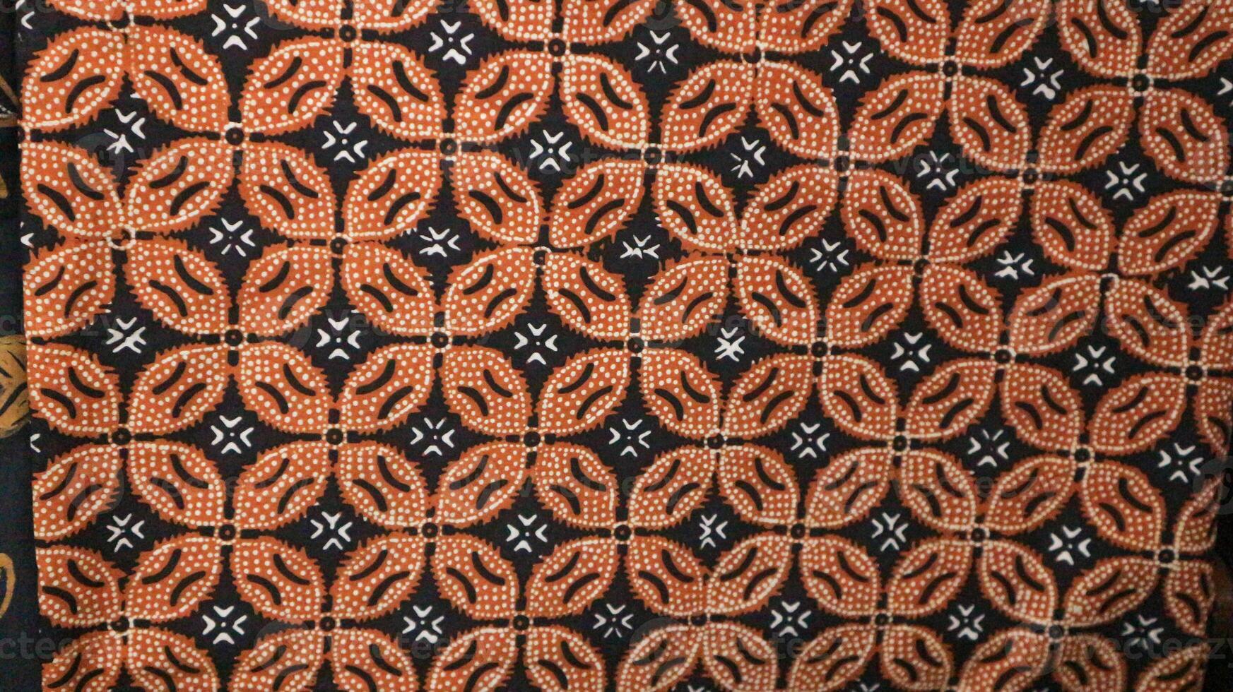 Traditional batik native to Pekalongan, Central Java, Indonesia with elegant classic motif photo