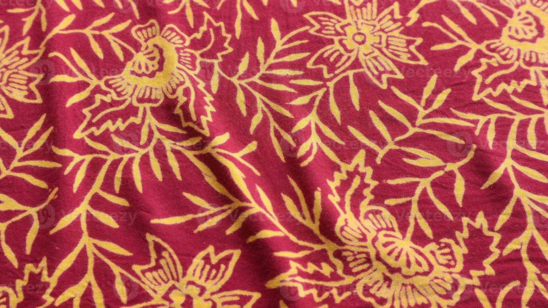 Fragment of colorful retro tapestry textile pattern with floral ornament useful as background photo