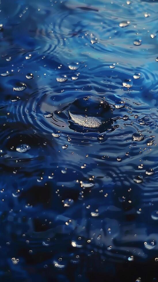 AI generated A Drop of Water on the Surface of a Body of Water photo