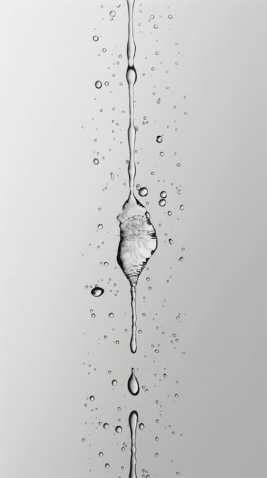 AI generated Single Drop of Water Falling in the Air photo