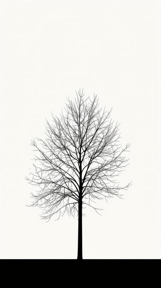 AI generated Bare Tree in Monochrome photo