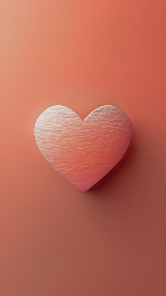 AI generated Paper Heart on Pink Background photo