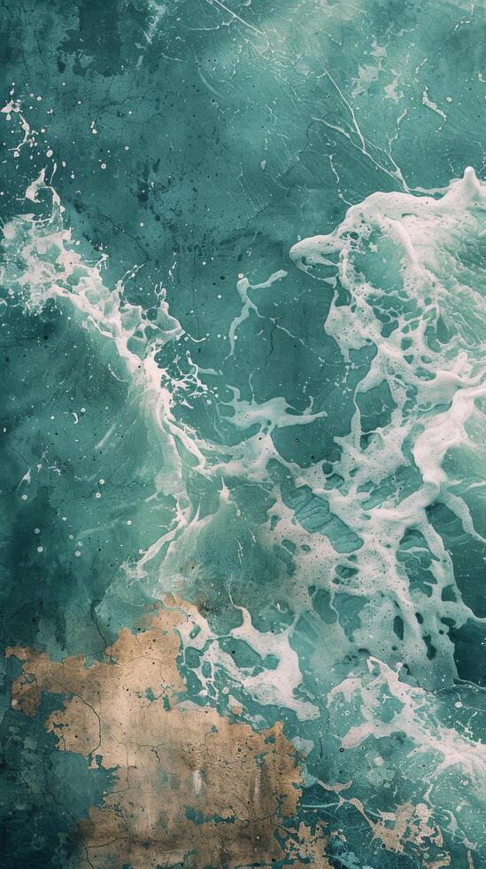 AI generated Aerial View of a Large Body of Water photo