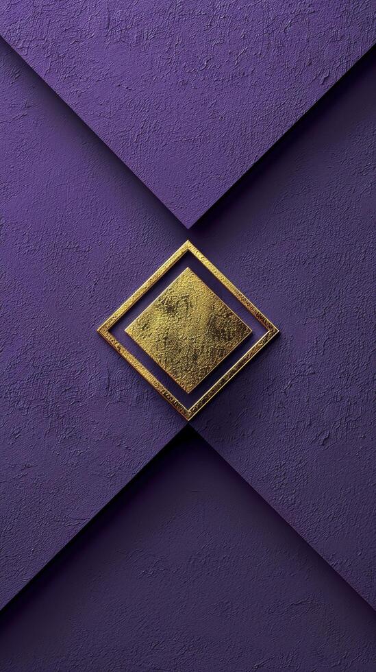 AI generated Close Up of a Purple and Gold Envelope photo