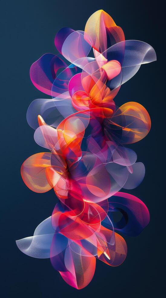 AI generated Colorful Smoke Floating in the Air photo