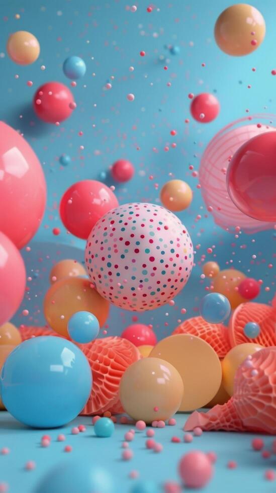AI generated Bunch of Balloons Floating in the Air photo