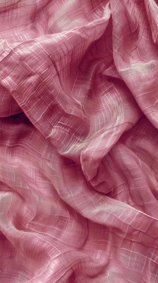 AI generated Close Up of Pink Cloth Texture photo