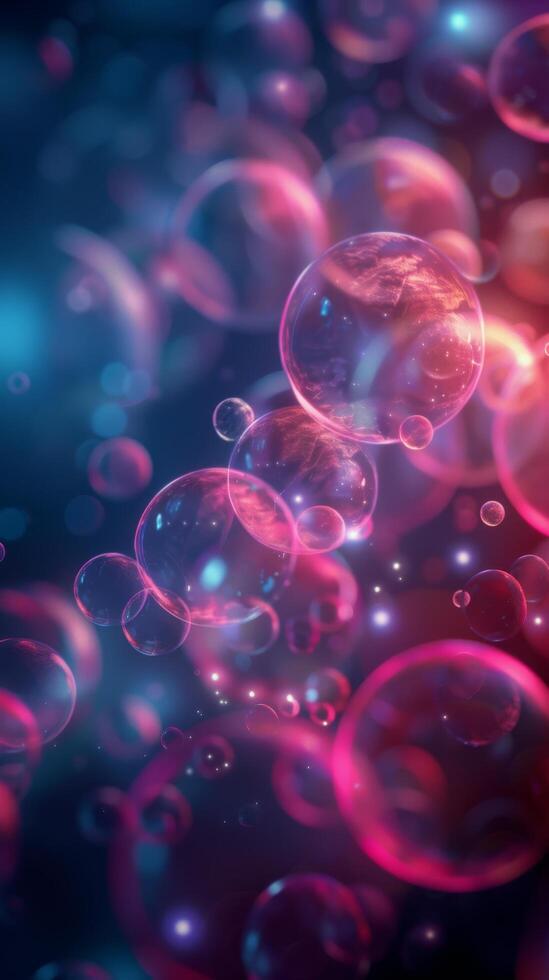 AI generated Floating Bubbles in Air photo