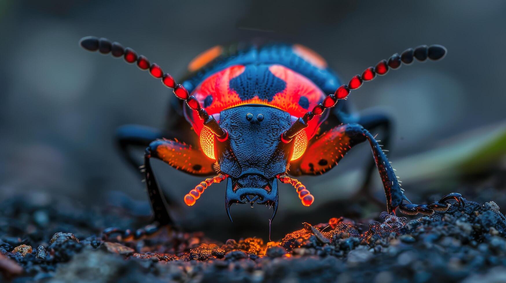 Close Up of Bug on Ground photo