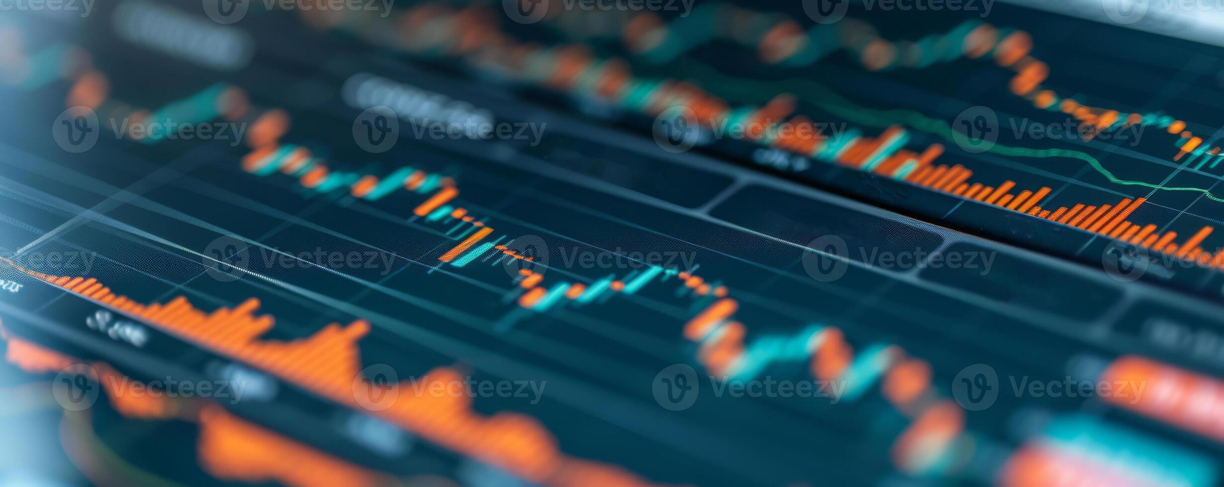 AI generated Dynamic Stock Market Dashboard Displaying Financial Data Analysis photo