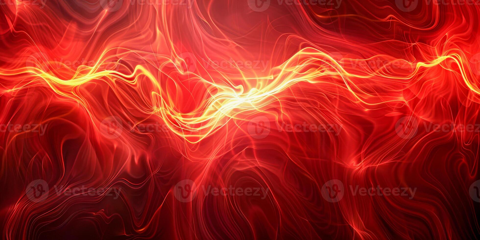 Fluid Dynamics Swirling Red and Yellow Energy Streams photo