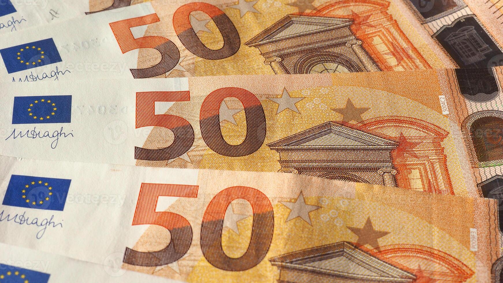 fondo de billetes de euro foto