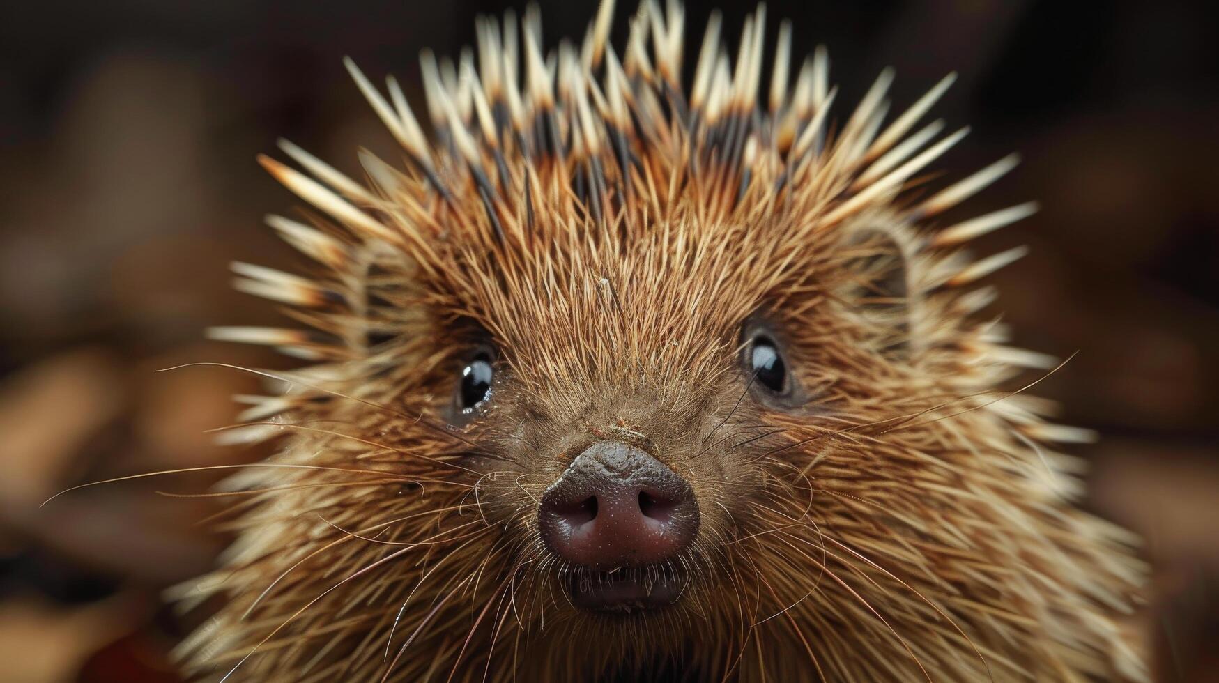 Close Up of Porcupine Looking at Camera photo