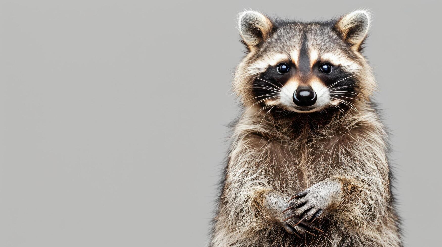 Curious Raccoon Observing the Camera photo