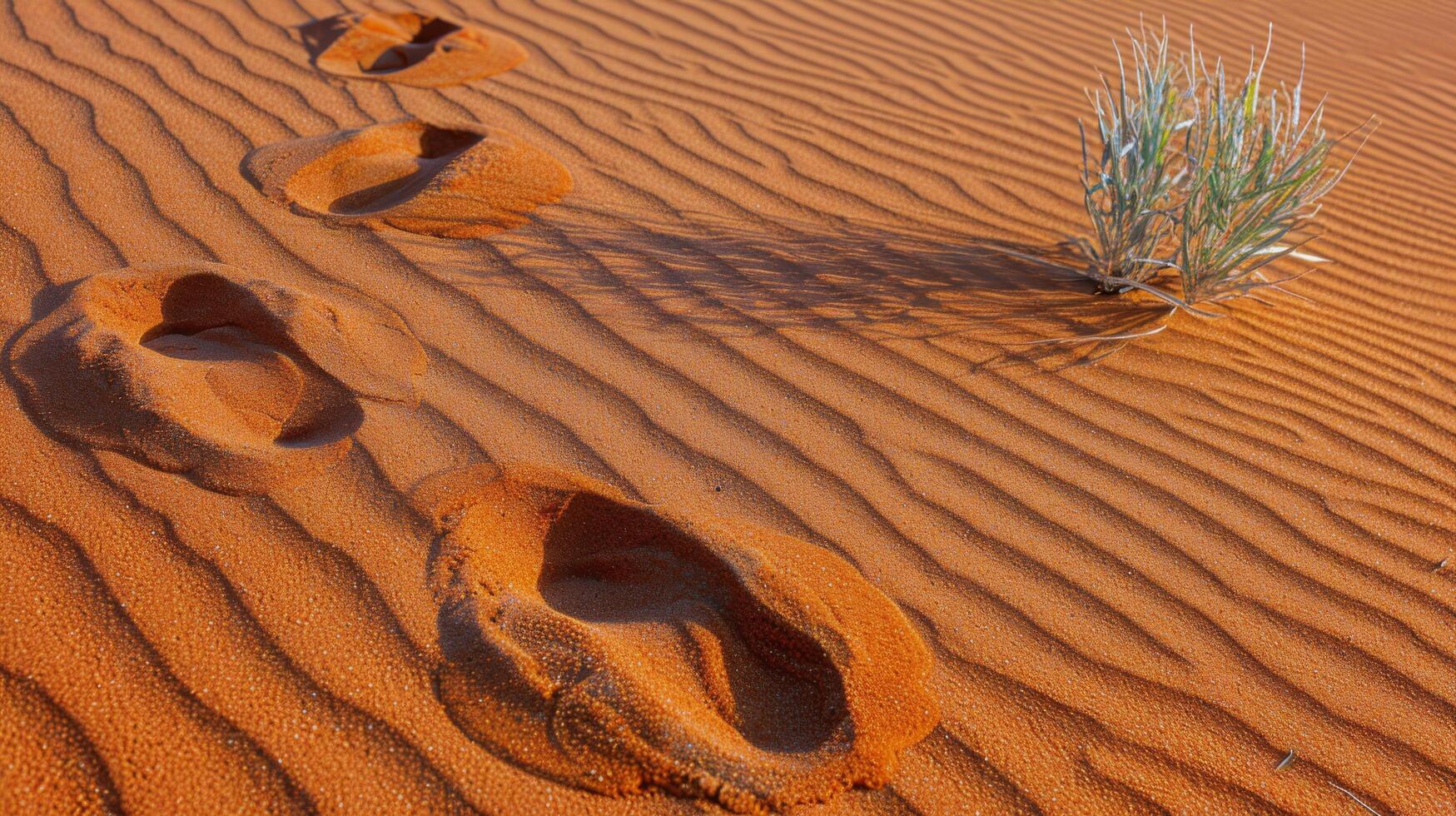 A Trail in the Sand With a Mountain in the Background photo