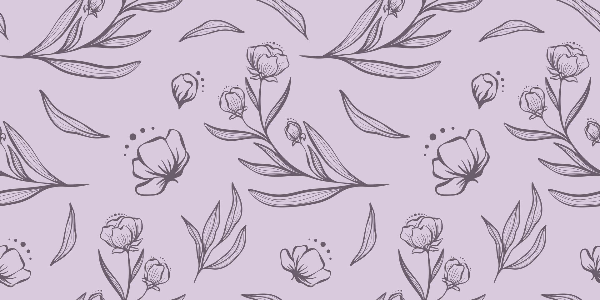 Hand drawn seamless pattern with eucalyptus leaves and branches in cute rustic style. vector