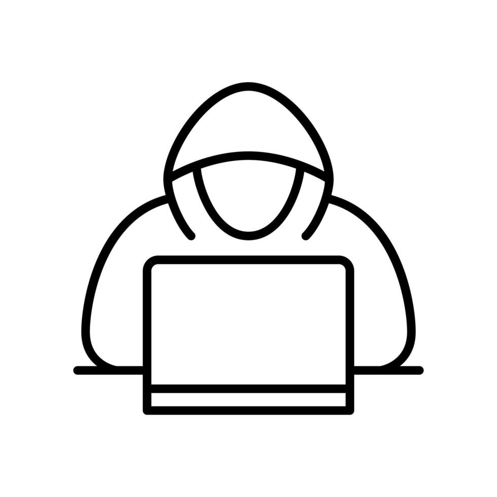 Cybercrime - Digital Crime icon - Law and Justice. vector