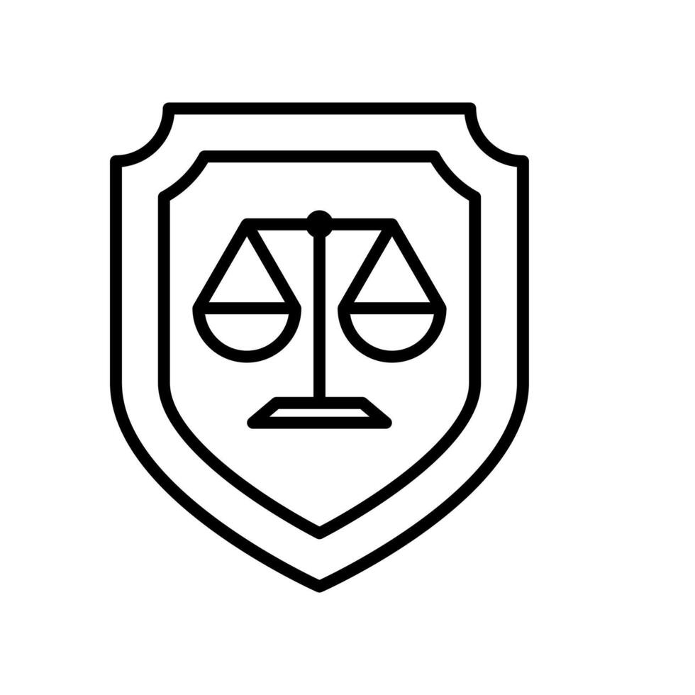 Law Institusion icon - Law and Justice. vector