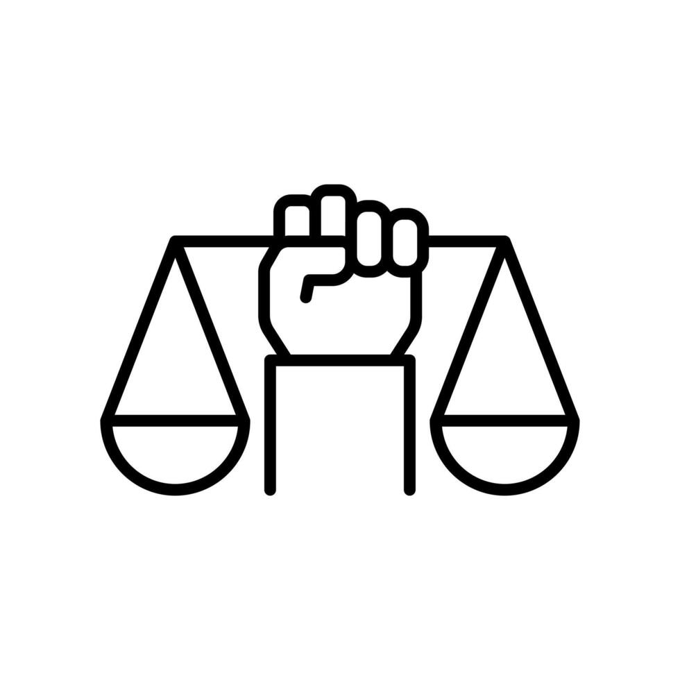 Justice in Hand icon - Law and Justice. vector