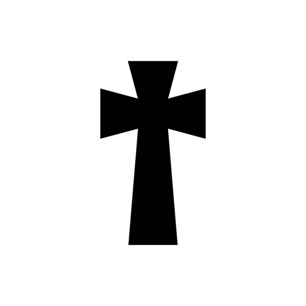 Religious cross on white background vector