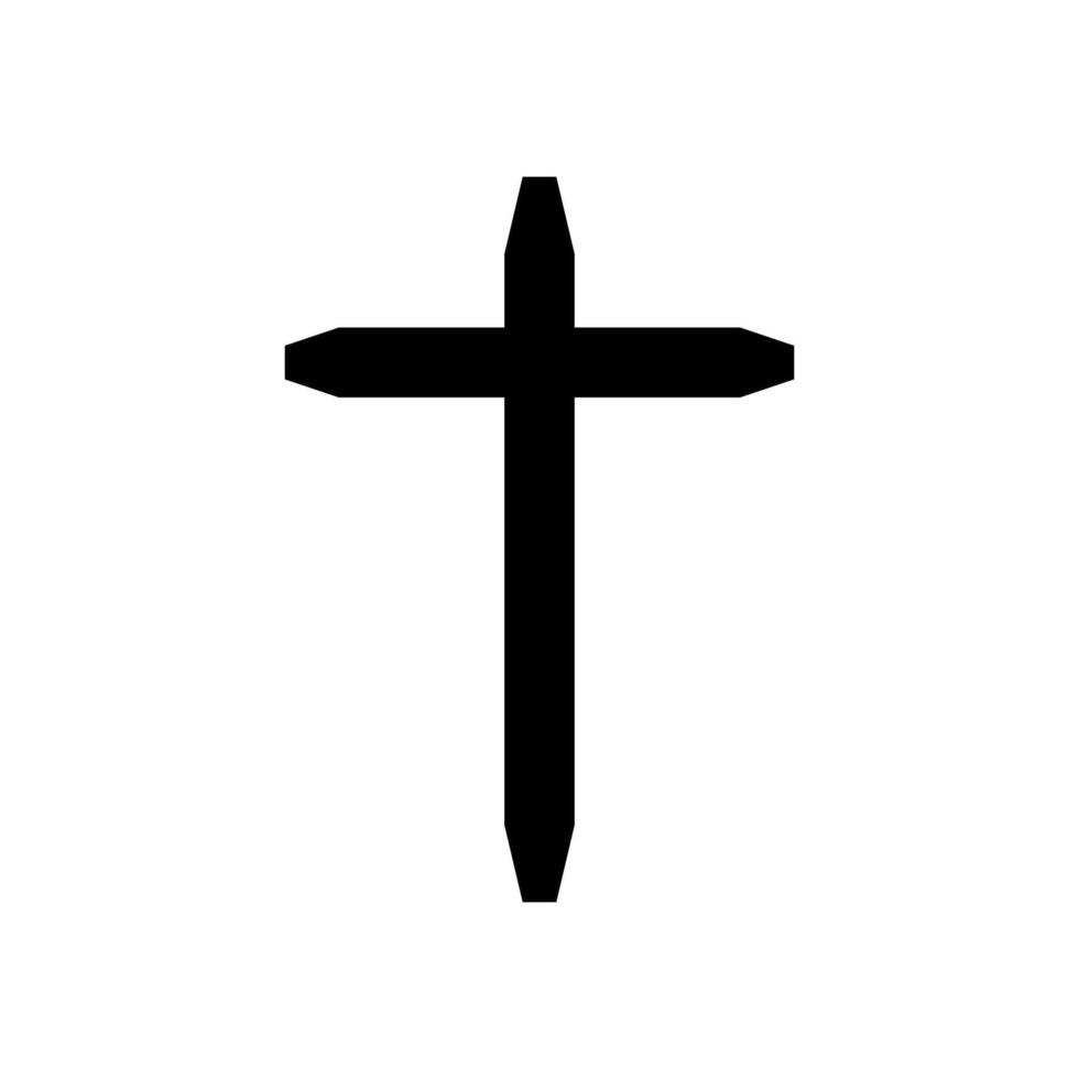 Religious cross on white background vector