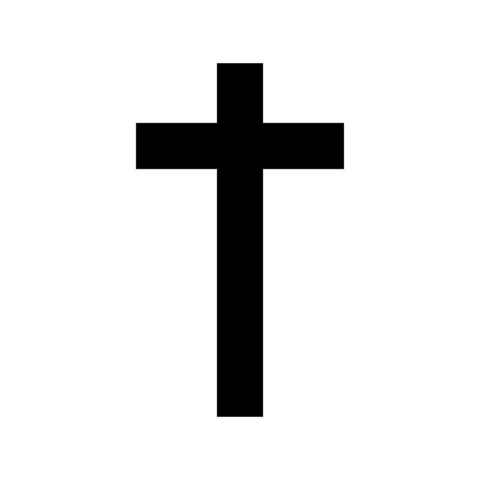 Religious cross on white background vector