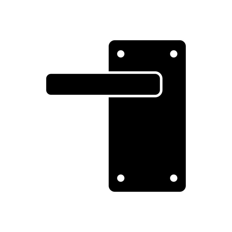 Door handle on white background vector