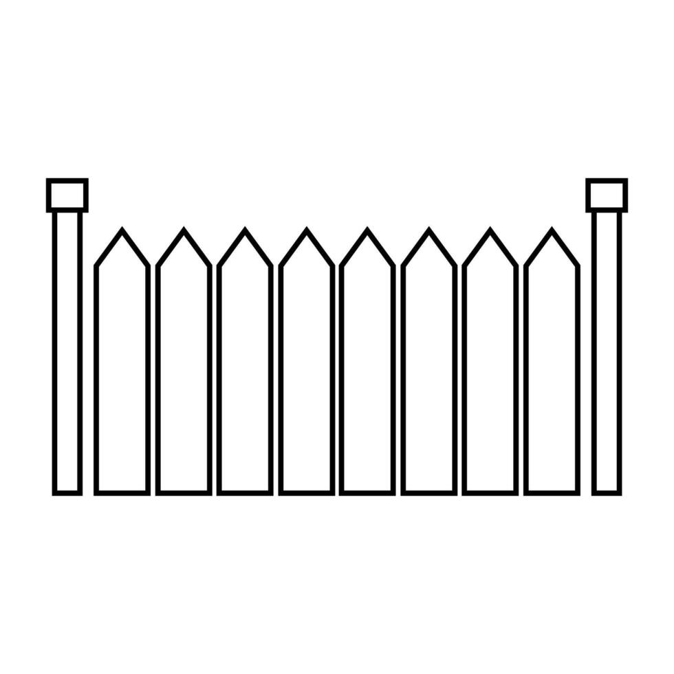 Fence gate icon on white background vector